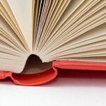 Hardcover book gutter and pages